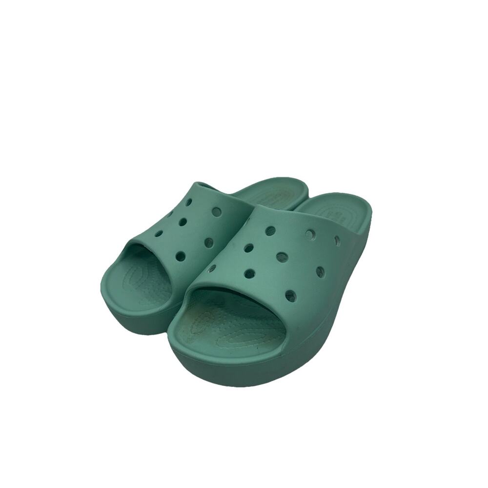 CROCS Green Slide Sandals